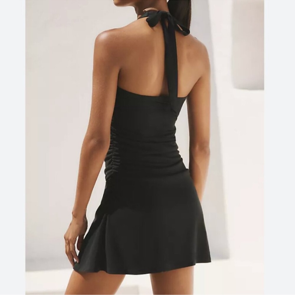 Anthropologie Black Halter Mini Dress - Picture 5 of 5